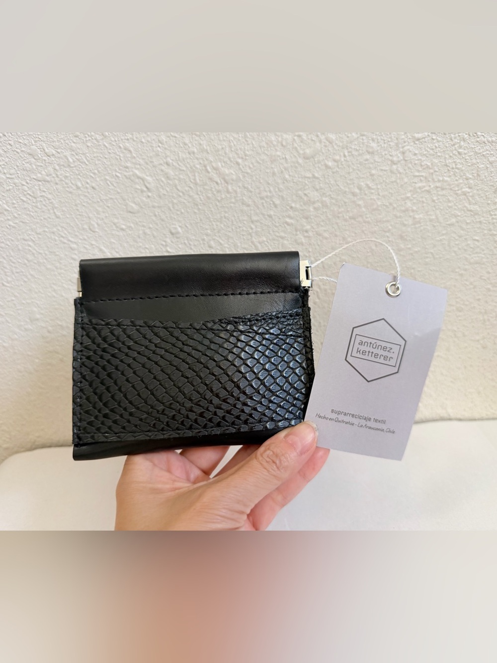 Antúnez Ketterer Black SnakeAntúnez Ketterer Black Snake Print Cardholder Wallet
